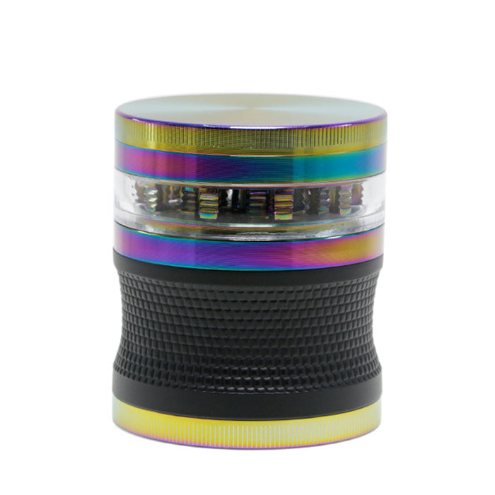63mm Zinc Alloy 5 Layers Colorful Waist Woven Smoke Grinder-Black