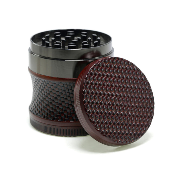 63mm Zinc Alloy Plastic Combined Model With Heightened Storage Layer Design Weed Grinder-Gray