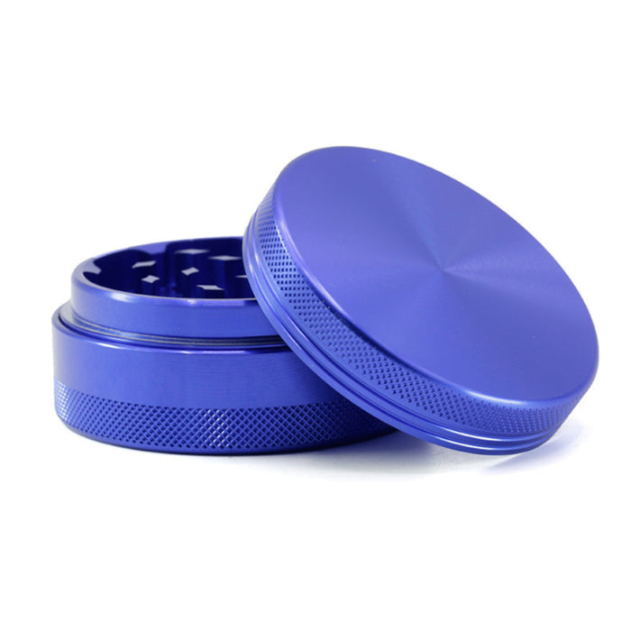 65MM 4 Part Compressed Version Built-in Rotatable Mesh Aluminum   Alloy  Grinder-Blue