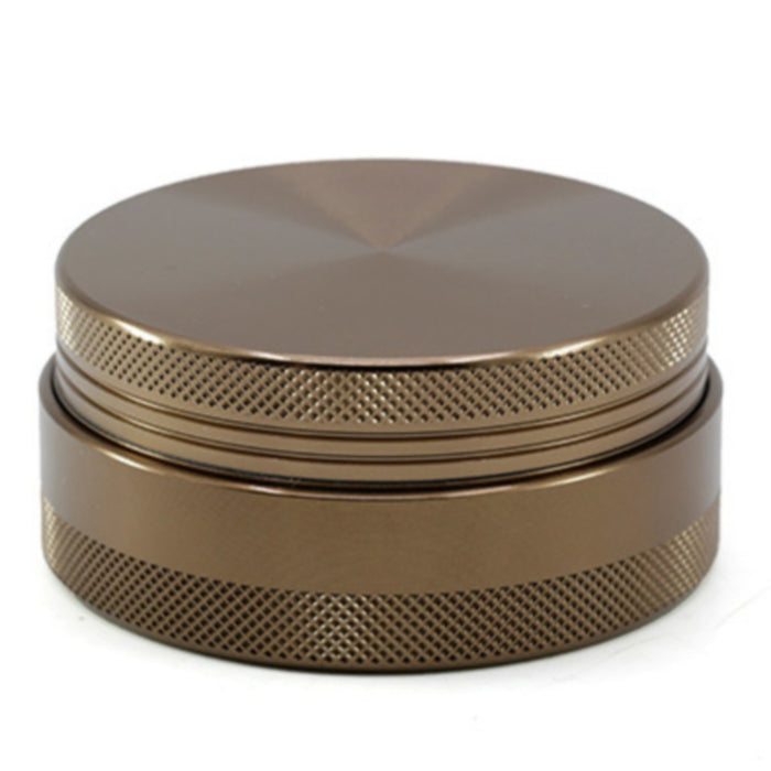 65MM 4 Part Compressed Version Built-in Rotatable Mesh Aluminum   Alloy Weed Grinder-Coffee