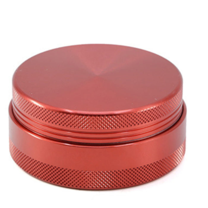 65MM 4 Part Compressed Version Built-in Rotatable Mesh Aluminum Alloy Weed Grinder-Red