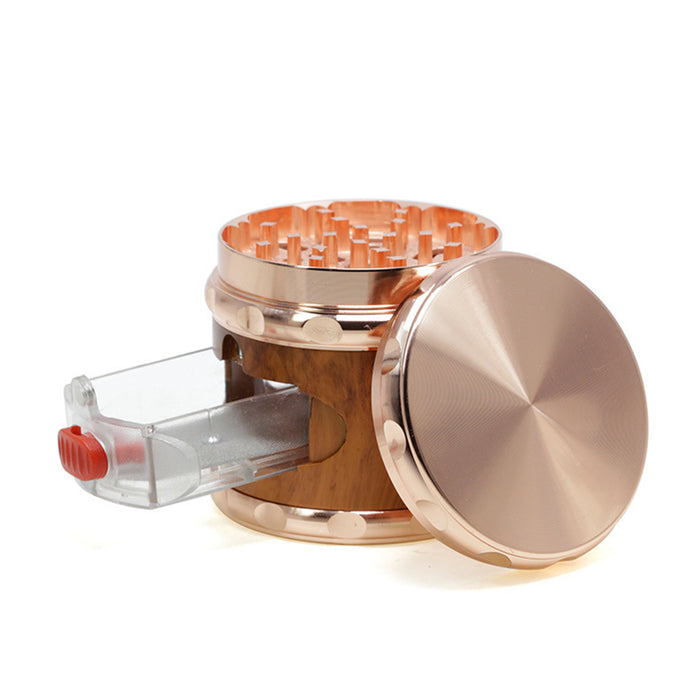 65MM Side Wood Grain Red Dot Drawer Chamfering Herb Grinder