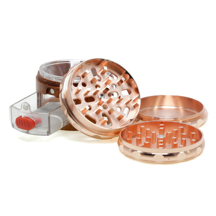 65MM Side Wood Grain Red Dot Drawer Chamfering Herb Grinder