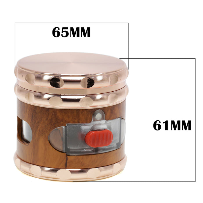 65MM Side Wood Grain Red Dot Drawer Chamfering Herb Grinder