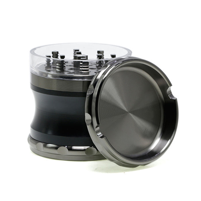 65mm 4 Piece Zinc Alloy Waist Weed Grinder | Black Color