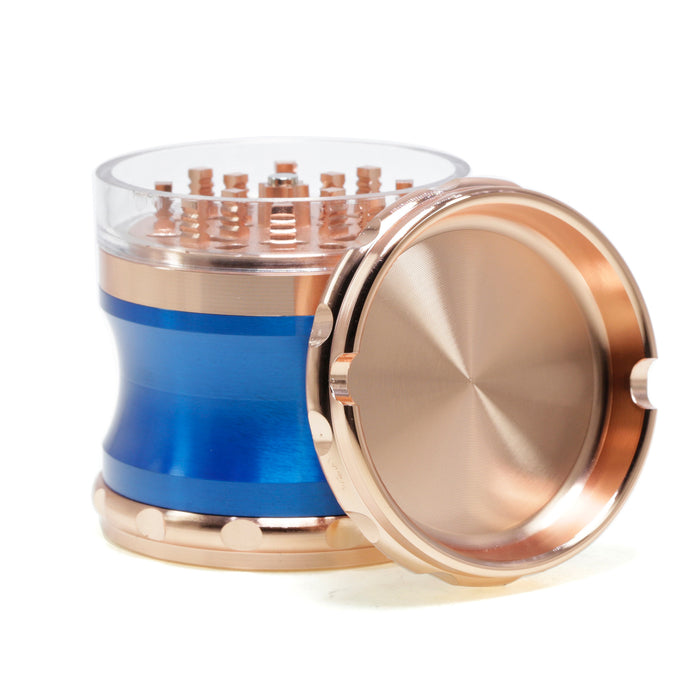 65mm 4 Piece Zinc Alloy Waist Weed Grinder | Blue Color