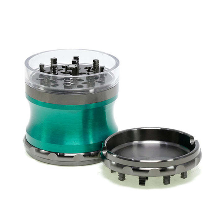 65mm 4 Piece Zinc Alloy Waist Weed Grinder | Green Color