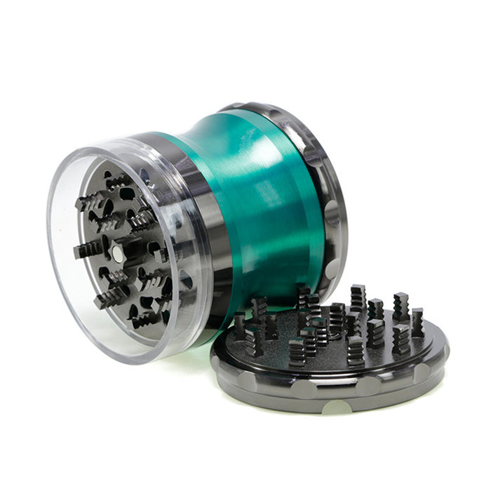 65mm 4 Piece Zinc Alloy Waist Weed Grinder | Green Color