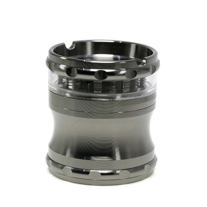 65mm 4 Piece Zinc Alloy Waist Weed Grinder | Gun-Black Color