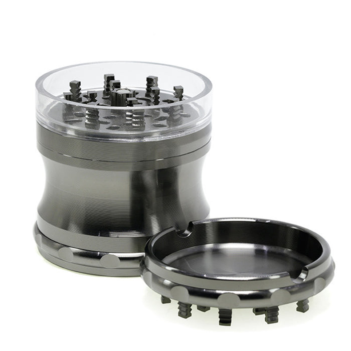 65mm 4 Piece Zinc Alloy Waist Weed Grinder | Gun-Black Color
