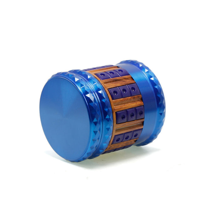 66MM Zinc Alloy 5 Layers Large Storage Space Flat Chamfering Herb Grinder-Blue
