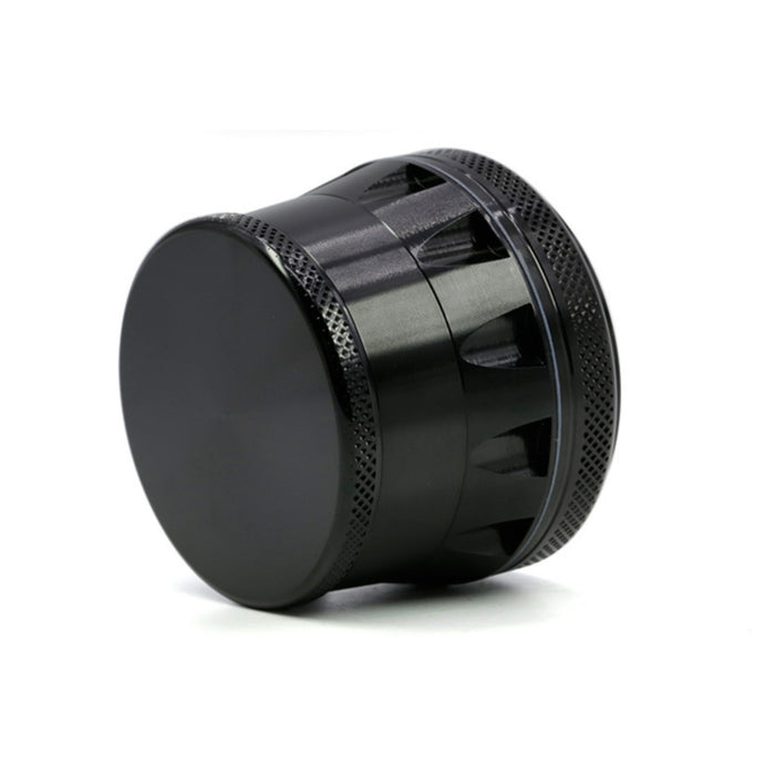 69MM Aluminum Alloy Four-Layer Concave Chamfered Herb Grinder-Black