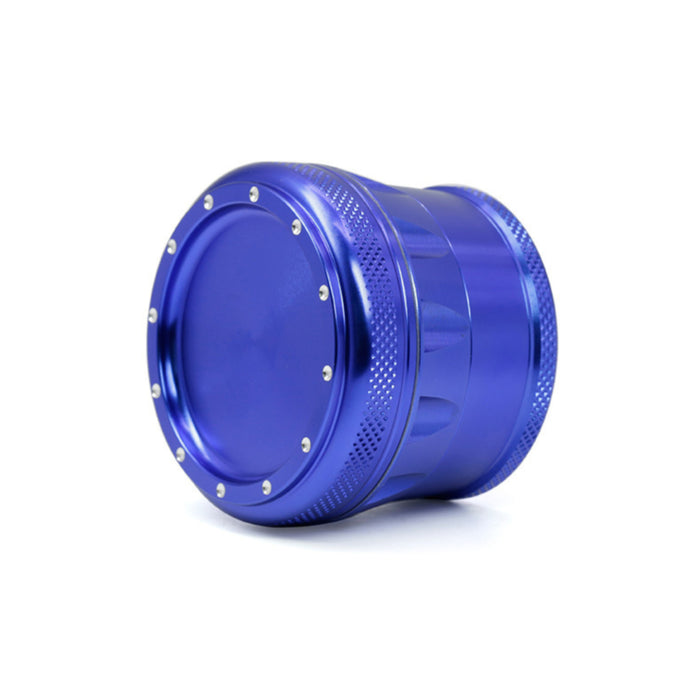 69MM Aluminum Alloy Four-Layer Concave Chamfered Herb Grinder-Blue