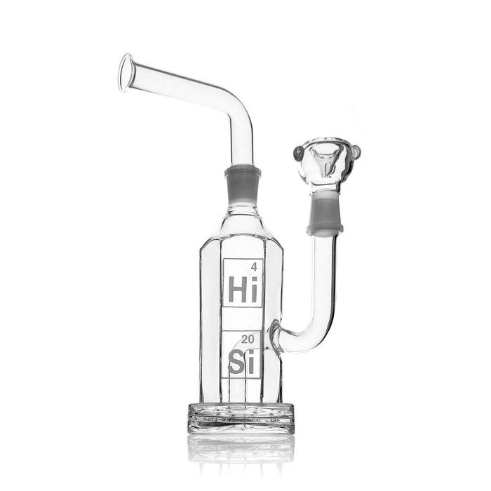 18.8mm Female Joint Hi Si Glass Hex Stemless Bubbler