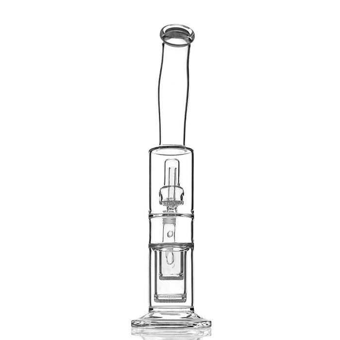 Big Glass Water Pipe with 17 Inches Tall Bent Neck Recycle Bong 096#