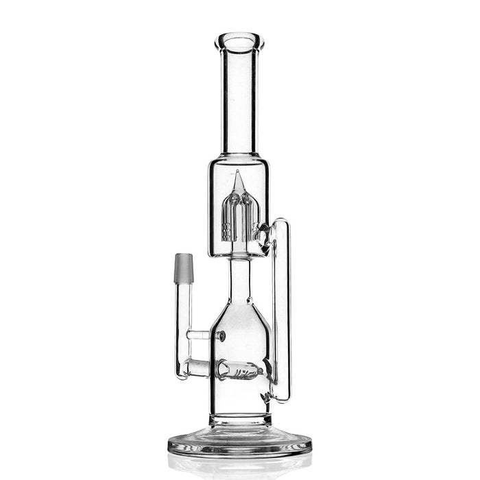 New Double Recycler Glass Water Pipe Glass Bong