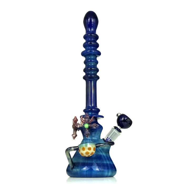 Colorful Beaker Beautiful Luxury Glass Water Pipes Dab Rig Pipe