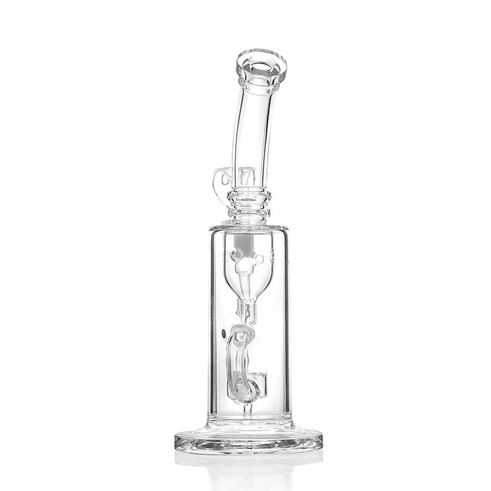 Clear Lip Wrapped Faberge Oil Rig Glass Smoking Water Pipes