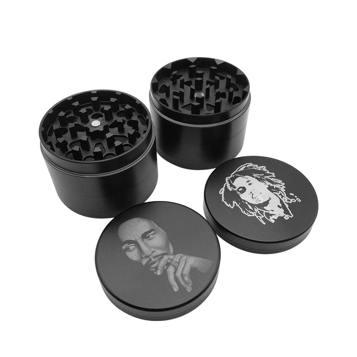 4 Layers Cooler Handsome Boy Portable Zinc Alloy Metal Grinder  Tobacco Smoking Cigarette  Crusher Spice Muller Pipe  Accessories Herb Grinder
