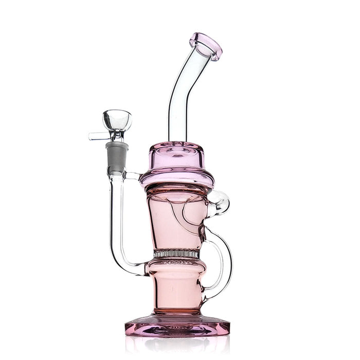 Bent Neck Cone Recycler Honeycomb Water Pipe
