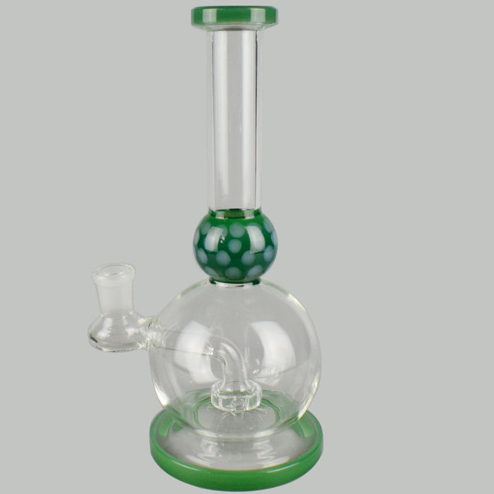Spherical Small Glass Smoking Hookah Green Color 382#