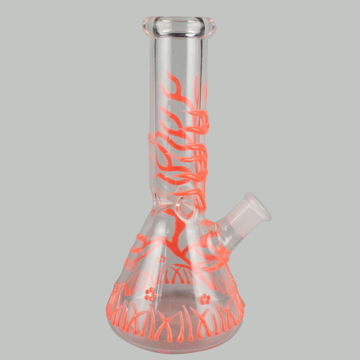 9" New Oil Rigs Glass Bongs  Beaker Water Pipe  Perc Percolator 406#