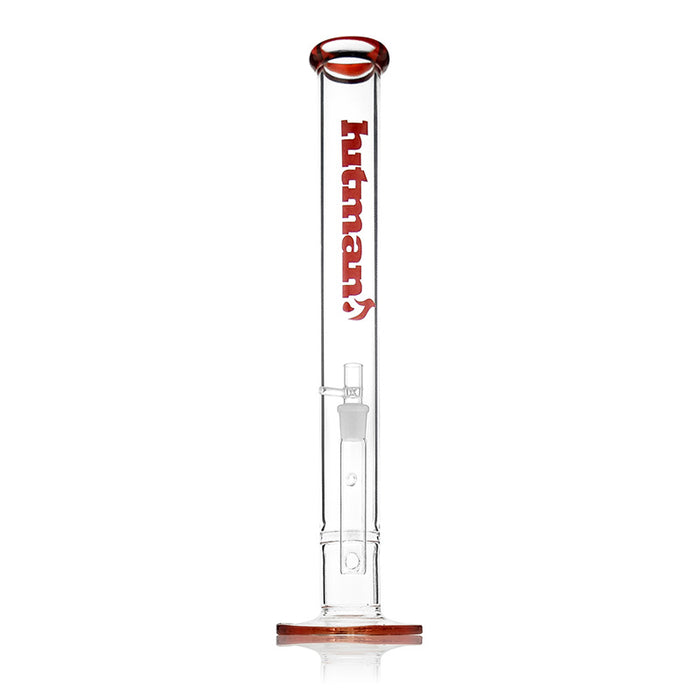 18.5" Hitman Glass Tall Straight Tube with Logo Perc