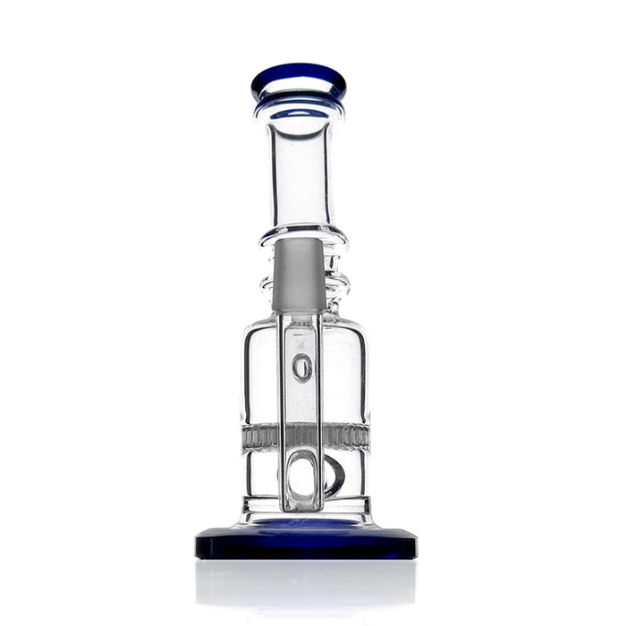 7" Mini Glass Rig with One Honeycomb Glass Water Pipe