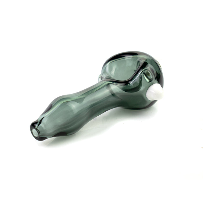 New design glass spoon pipe with dark green color G57