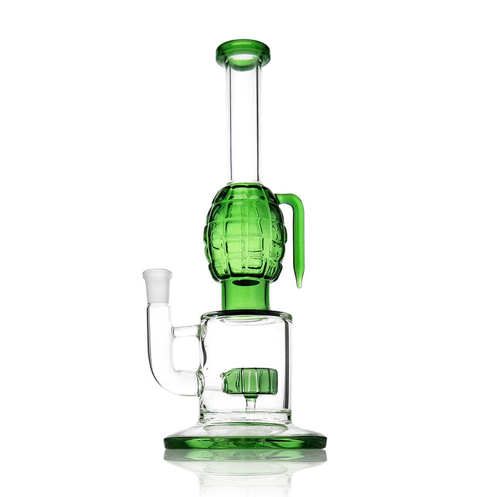 Bubbler Style Glass Smoking Water Pipe with Colored Accents