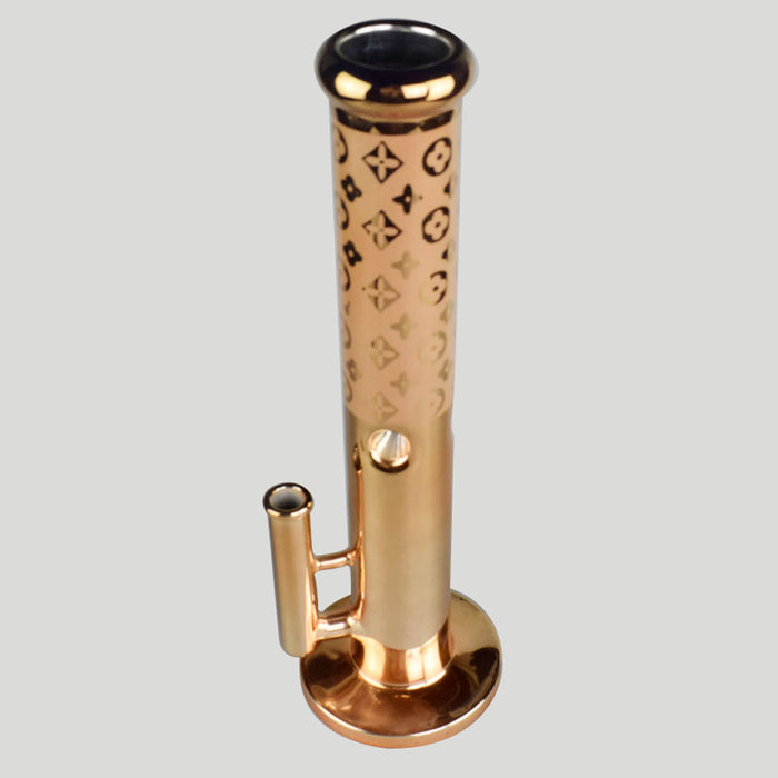 New Straight Bong Fantastic Design Golden Color Water Pipe 399#