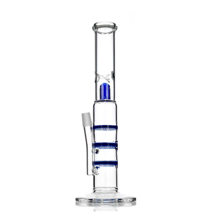 14" Triple Honeycomb Perc Stemless Water Pipe