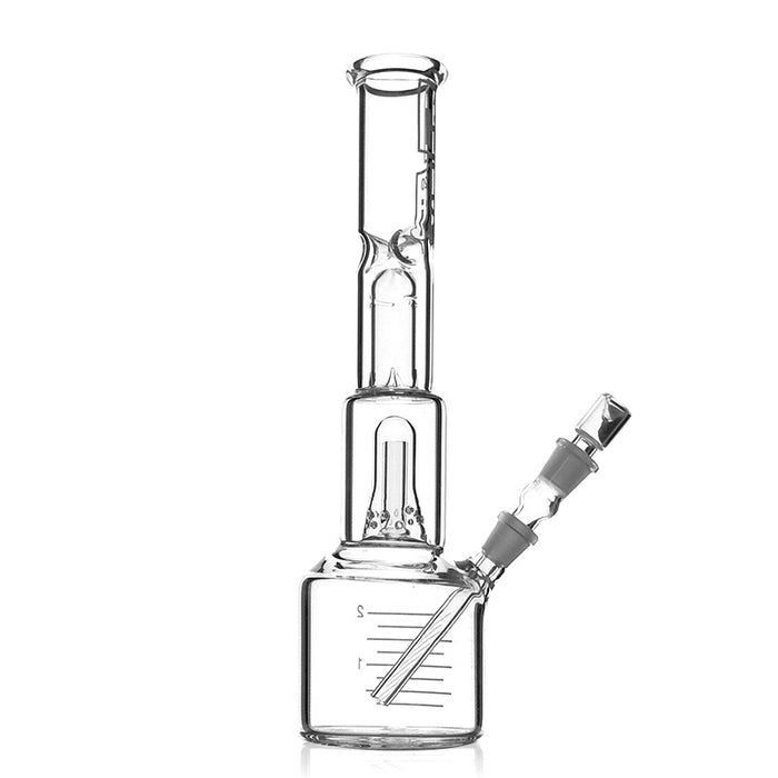 Hi Si Glass Water Pipe 13” Double Recycle Bong