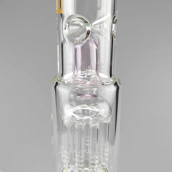 Pink Beaker Flame Glace Glass Bong 19" Tall 325#