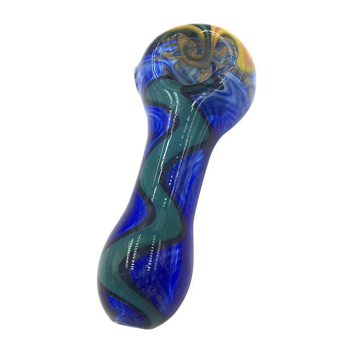 Glass Twisted Purple Fume Spoon for Smoke with Universal 177#