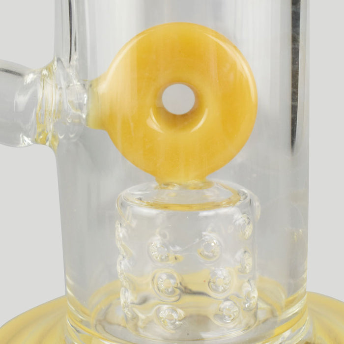 Unique Style Yellow Color Glass Smoking Water Pipe 377#