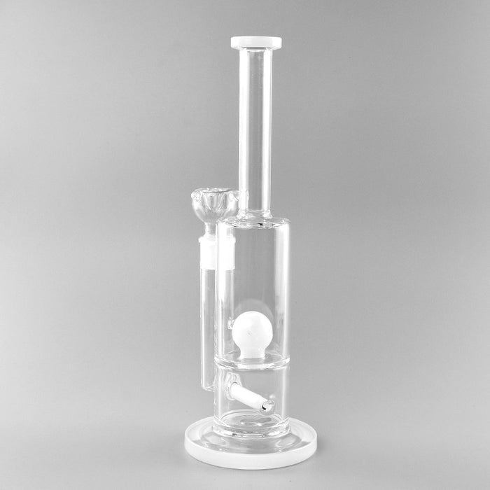 White Dome Perc Bong Glass Pipe for Smoking Thick Glass 324#