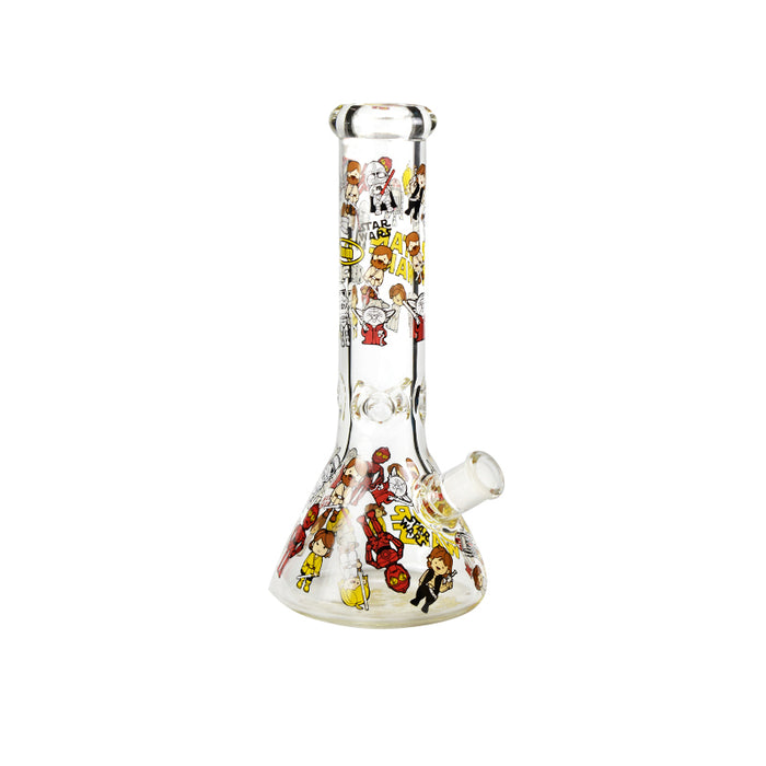 Pattern Glass Heavy Glass 7mm Thick Glass Water Pipe 12" Tall 356#