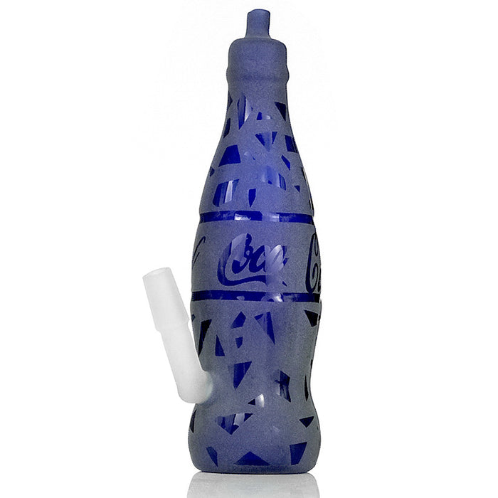 Cola Cool Thick 8" Blue Base Bottle Glass Water Pipe G09
