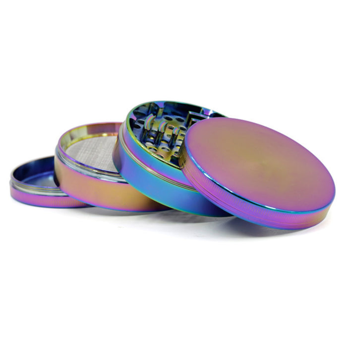 75MM 4 Piece Zinc Alloy Colorful Monochrome New Tooth Grinder-Ice-Blue