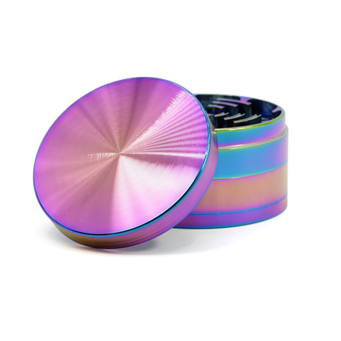 75MM 4 Piece Zinc Alloy Colorful Monochrome New Tooth Grinder-Ice-Blue