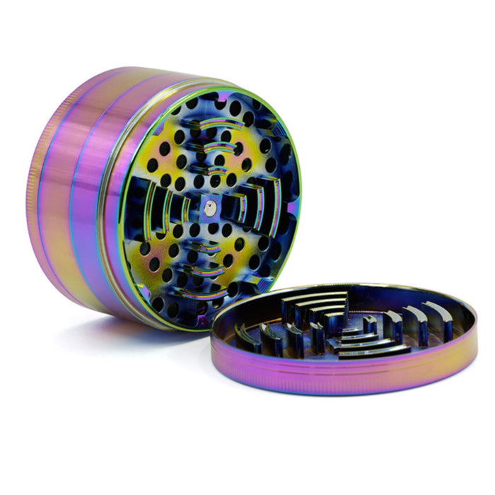 75MM 4 Piece Zinc Alloy Colorful Monochrome New Tooth Grinder-Ice-Blue