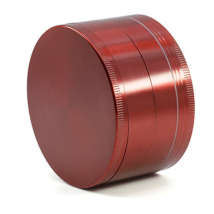 75MM 4 Piece Zinc Alloy Colorful Monochrome New Tooth Grinder-Red