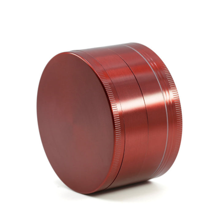 75MM 4 Piece Zinc Alloy Colorful Monochrome New Tooth Grinder-Red