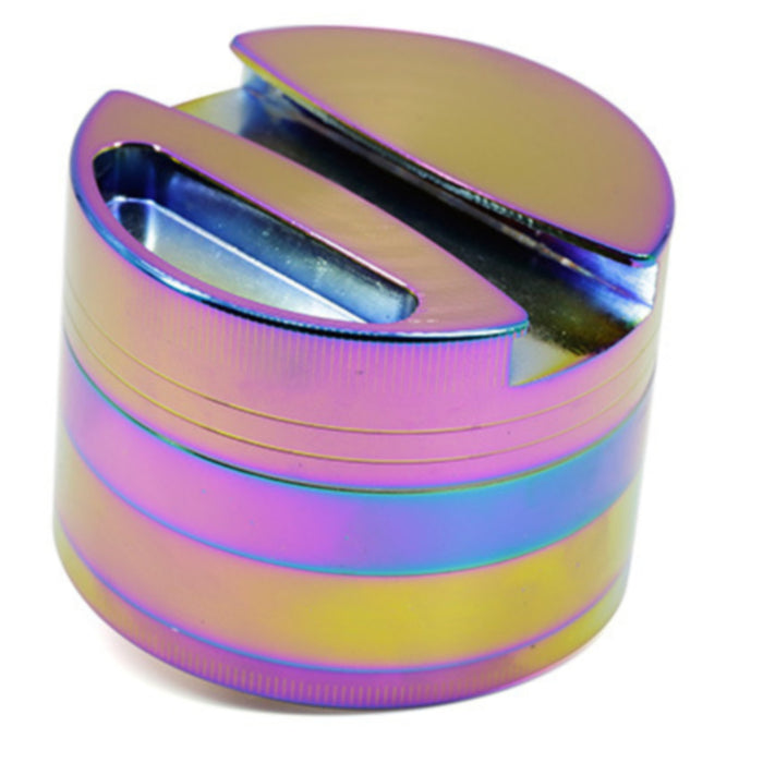 75MM Zinc Alloy Ice Blue Single Concave New Tooth Colorful Herb Grinder