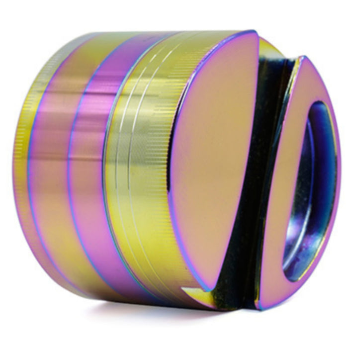 75MM Zinc Alloy Ice Blue Single Concave New Tooth Colorful Herb Grinder