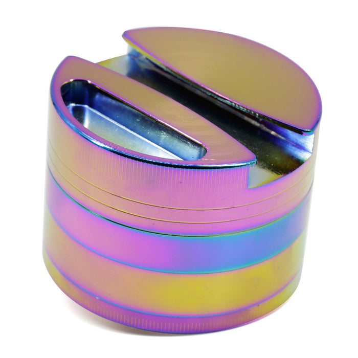 75MM Zinc Alloy Ice Blue Single Concave New Tooth Colorful Herb Grinder