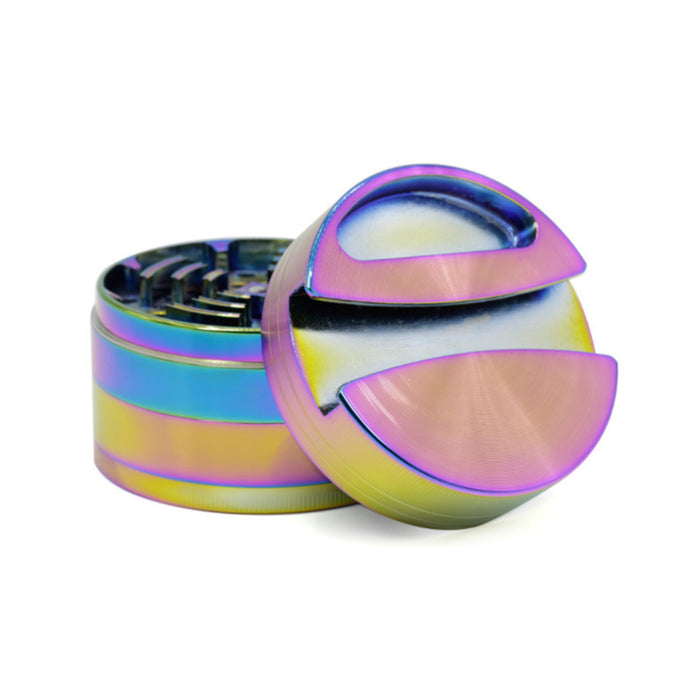 75MM Zinc Alloy Ice Blue Single Concave New Tooth Colorful Herb Grinder