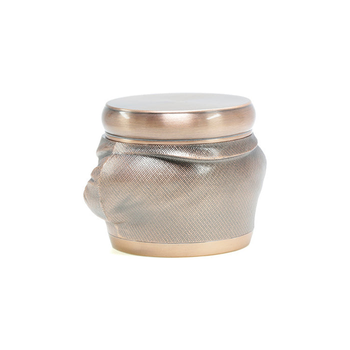 78MM Zinc Alloy 4 Layers Personality Creative Ornament Zhongshan Suit Portrait Smoke Grinder-Bronze