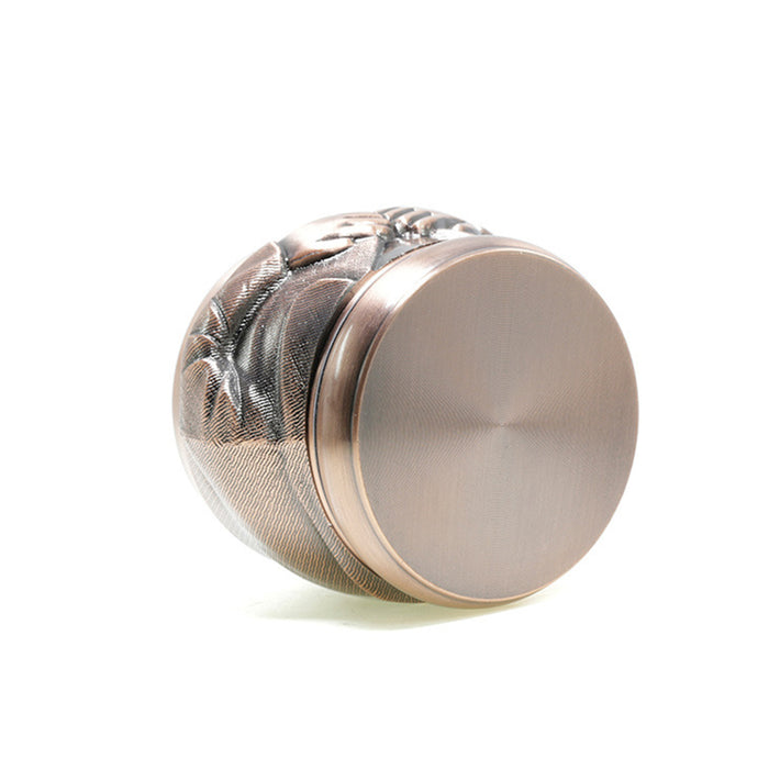 78MM Zinc Alloy 4 Layers Personality Creative Ornament Zhongshan Suit Portrait Smoke Grinder-Bronze